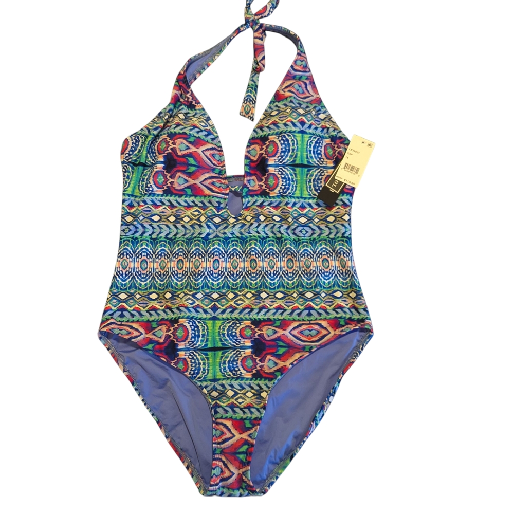 NWT La Blanca Colorfull One Piece Swimsuit with Classic Design